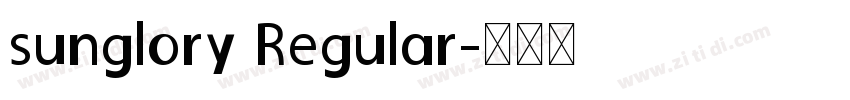 sunglory Regular字体转换